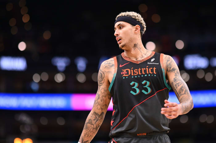 Dec 15, 2023; Washington, District of Columbia, USA; Washington Wizards forward Kyle Kuzma (33) during the game against the Indiana Pacers at Capital One Arena. Washington Wizards defeated Indiana Pacers 137-123.